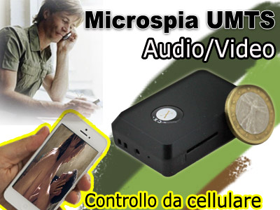 MICROSPIA VIDEO CAMERA CIMICE GSM SPIA AUDIO VIDEO AMBIENTALE